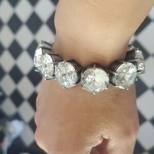 Jcrew Large Rhinestone Statement Bracelet